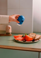 Kitchenware Studio - Salt and Pepper Shakers with Base - Cobalt Blue