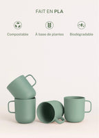 Kitchenware Outdoor Eco - Juego De 4 Tazas Para Exterior - Verde Salvia