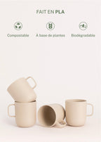 Menaje Outdoor Eco - Servicio Outdoor 4 Tazas - Arena