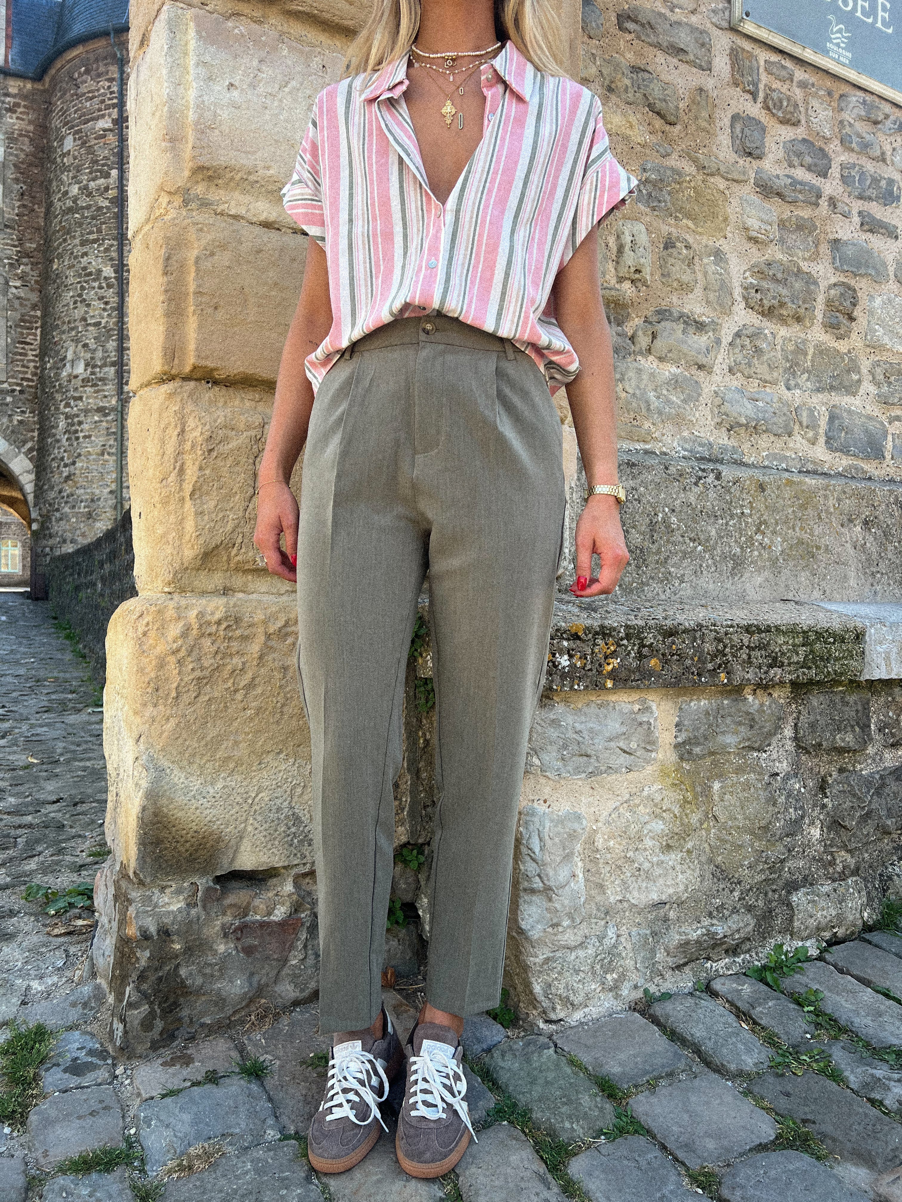 Sollis Tailored Trousers - Khaki