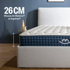 Matelas Hybride Jade - Mémoire De Forme - 26Cm