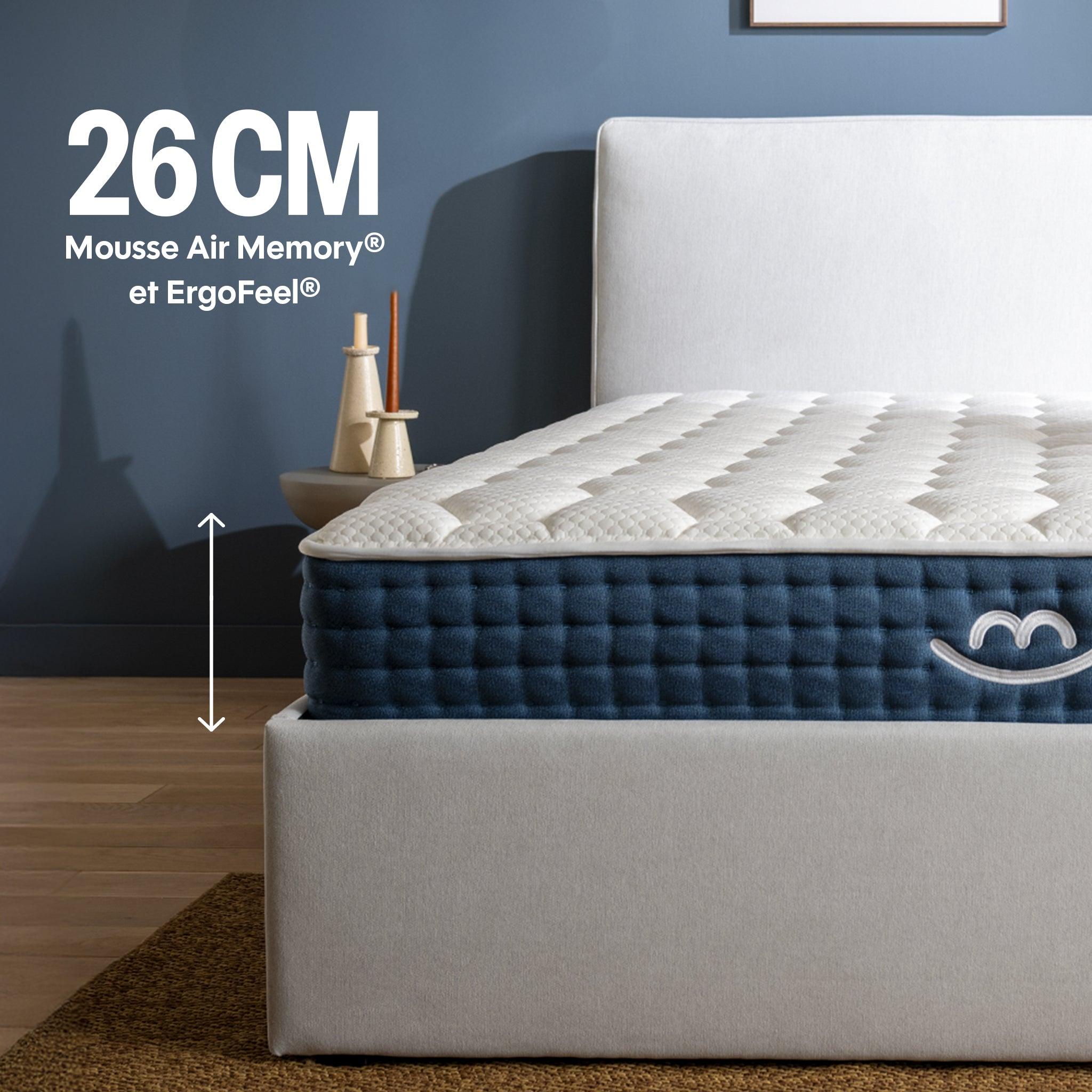 Matelas Hybride Jade - Mémoire De Forme - 26Cm