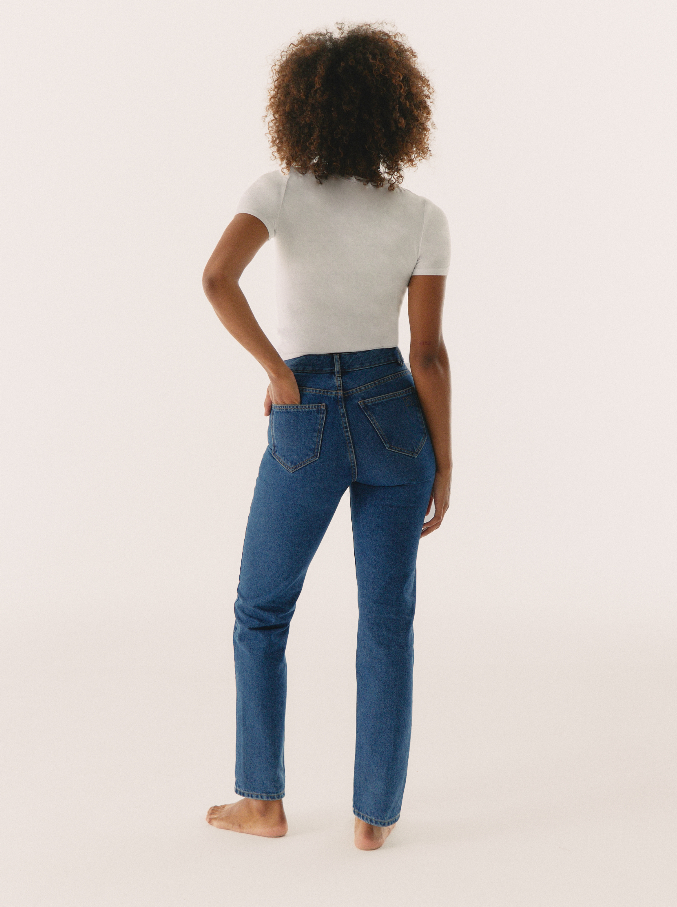 Jean Straight Mid Blue