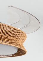 Wind Clear Rattan M - Ventilateur De Plafond Silencieux Lames Rétractables Avec Éclairage LED - Avec Wifi - Tressé