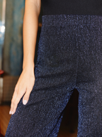 Pantalón azul brillo
