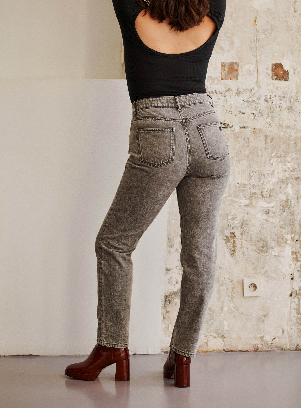 Jeans Droit Phoebe - Gris