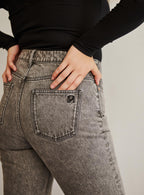 Phoebe Straight Jeans - Gray