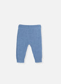 Retro Wool Blend Trousers - Light Blue