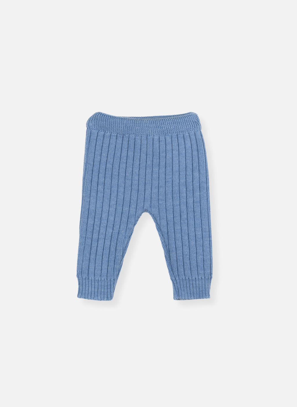 Retro Wool Blend Trousers - Light Blue