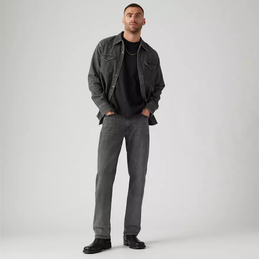 Jeans Dritti a Vita Media Levi's 514 Grigi