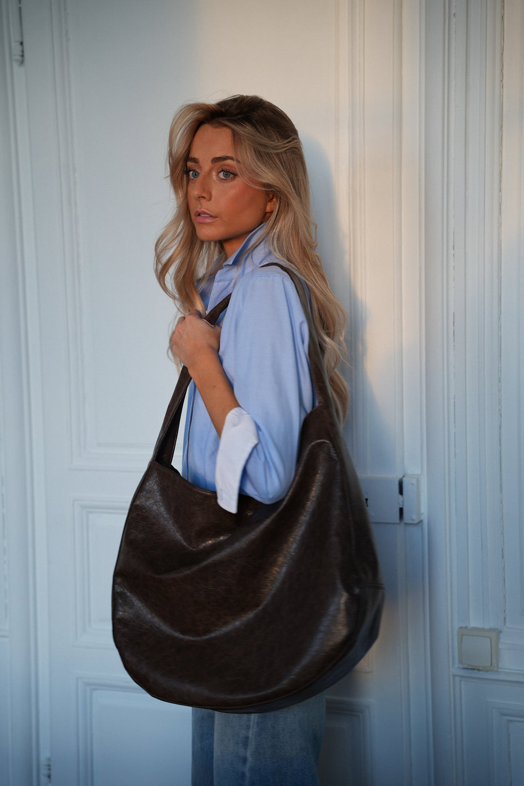 Sac En Similicuir Jelly - Chocolat