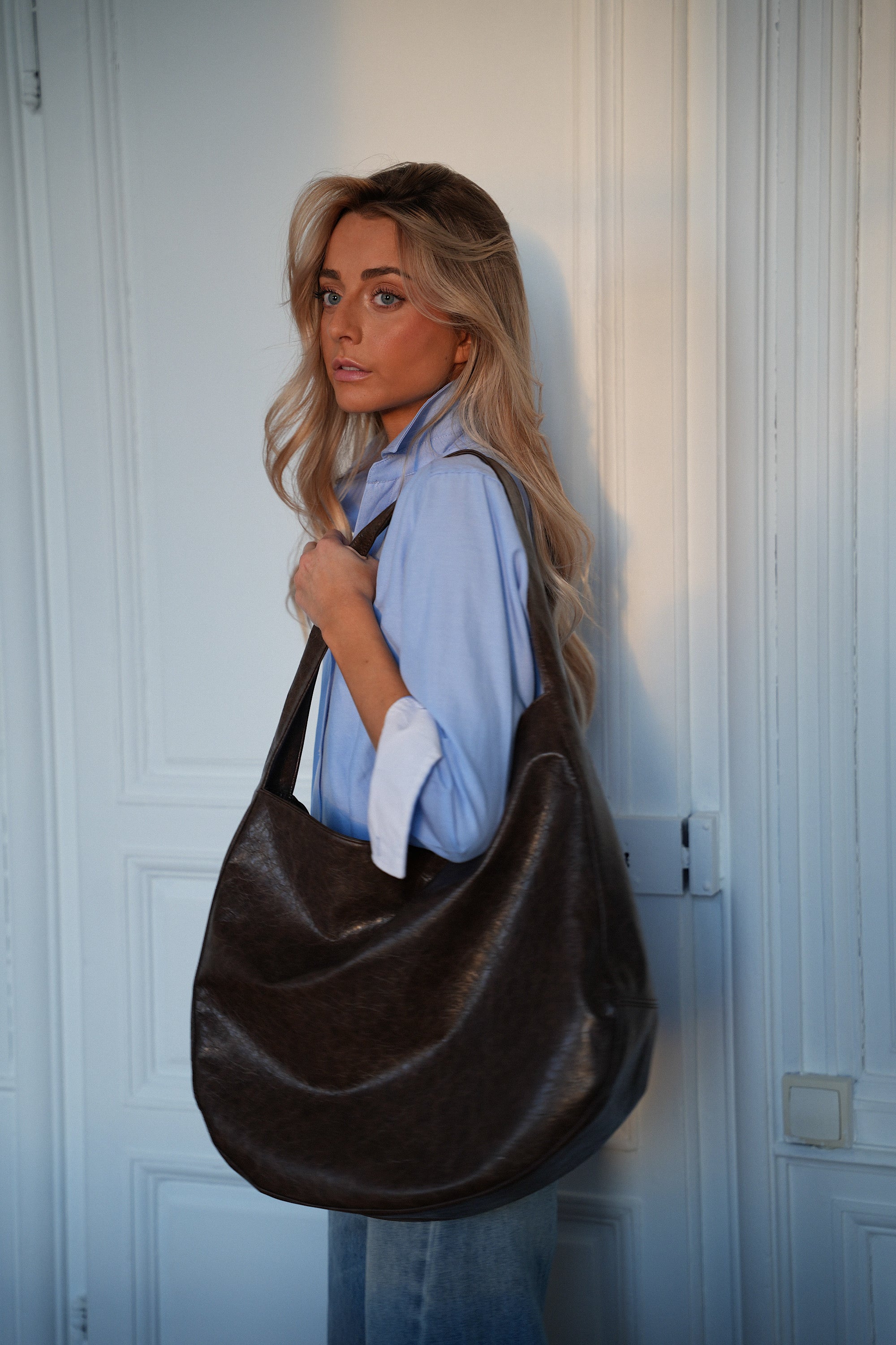Sac En Similicuir Jelly - Chocolat