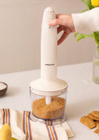 Fullmix Retro - Batidora De Mano 1000W Multifunción Con Accesorios - Blanco Roto