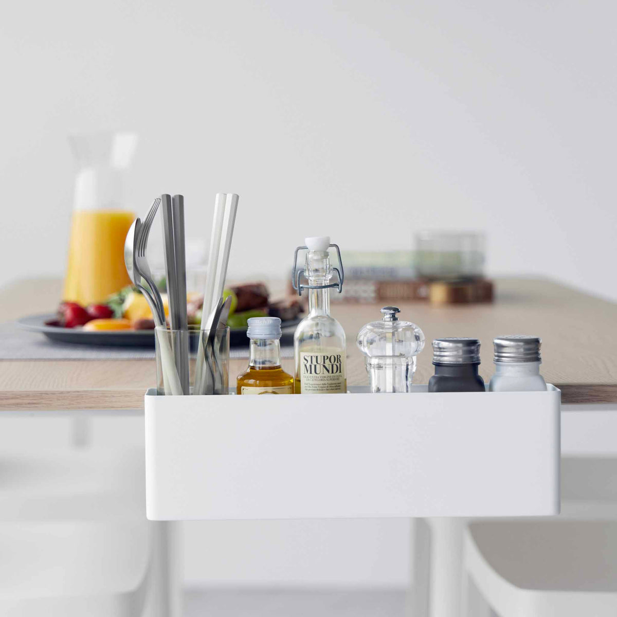 Cesta de escritorio Tower Slim - Blanco