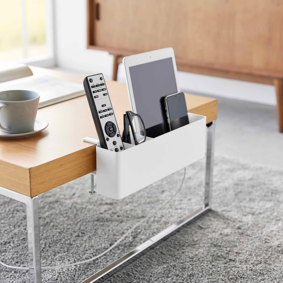 Cesta de escritorio Tower Slim - Blanco