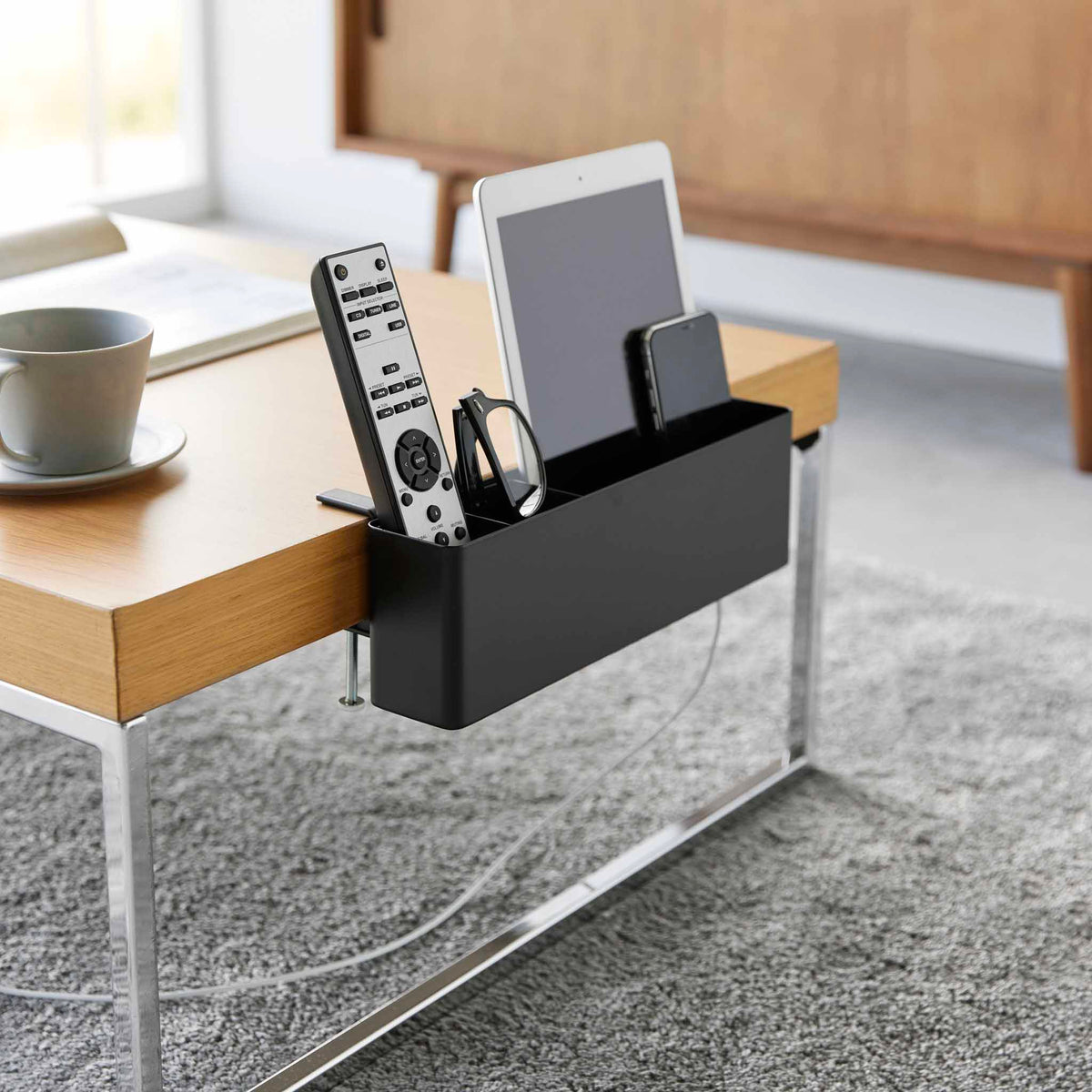 Cesta de escritorio Tower Slim - Negro