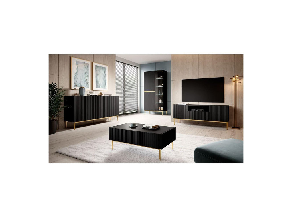 Kasha - 3-Door Sideboard - Gold Legs