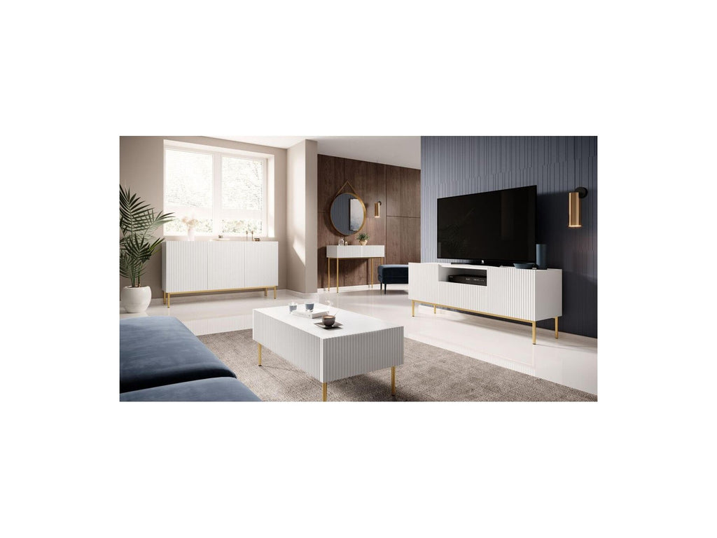 Kasha - 3-Door Sideboard - Gold Legs