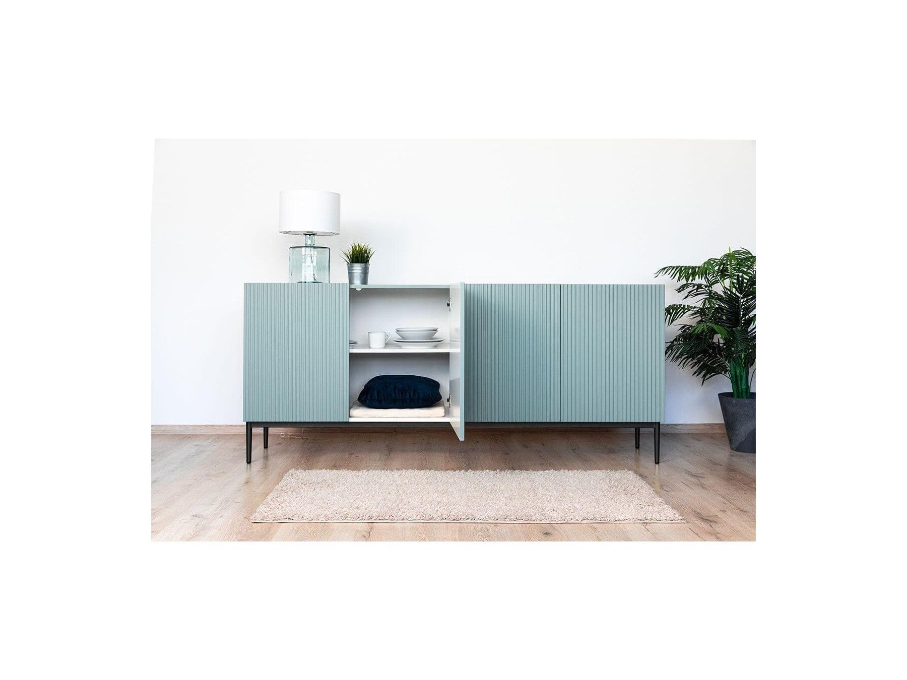 Kasha - Buffet 4 Portes - Pieds Noir