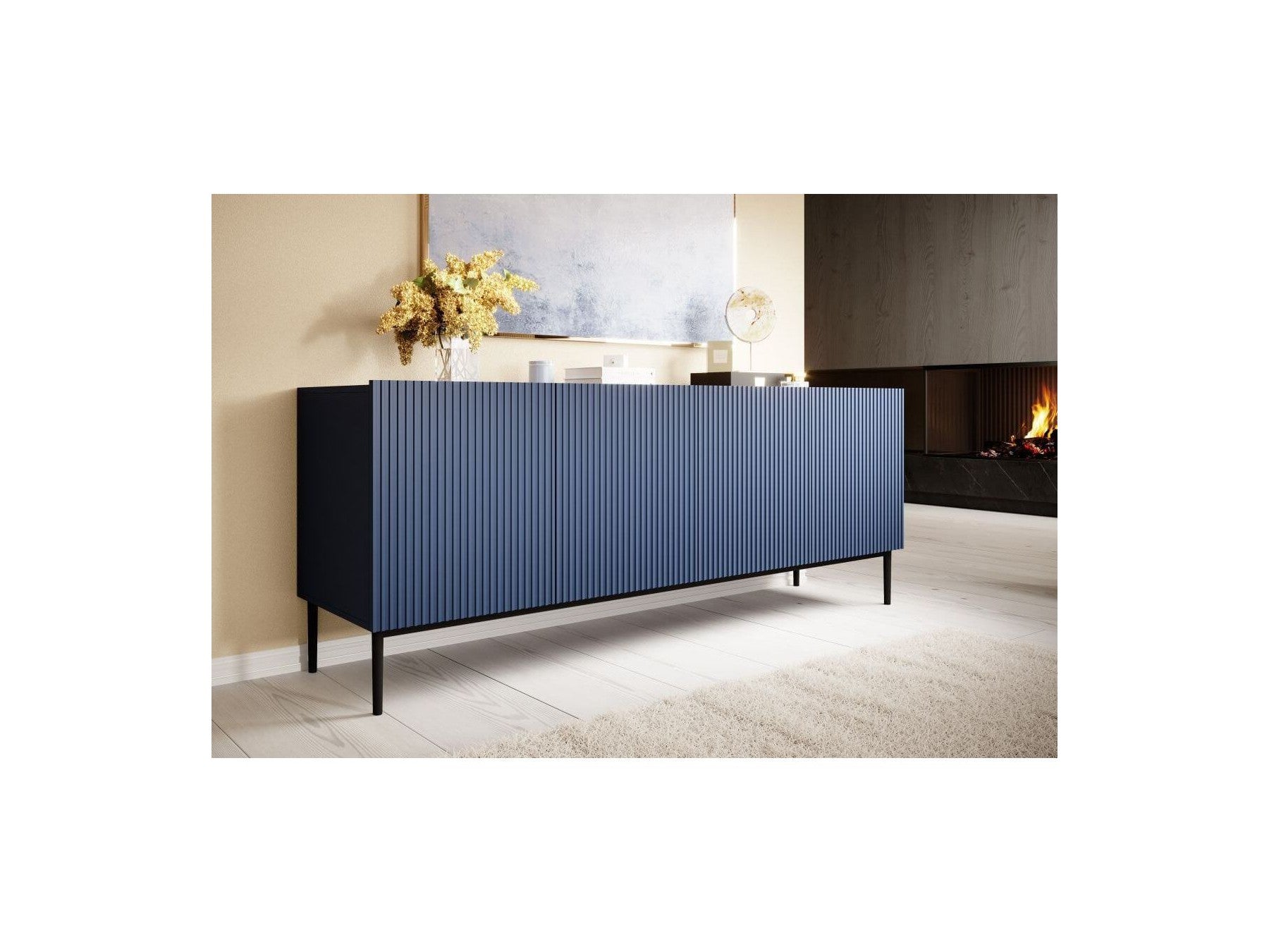 Kasha - Buffet 4 Portes - Pieds Noir