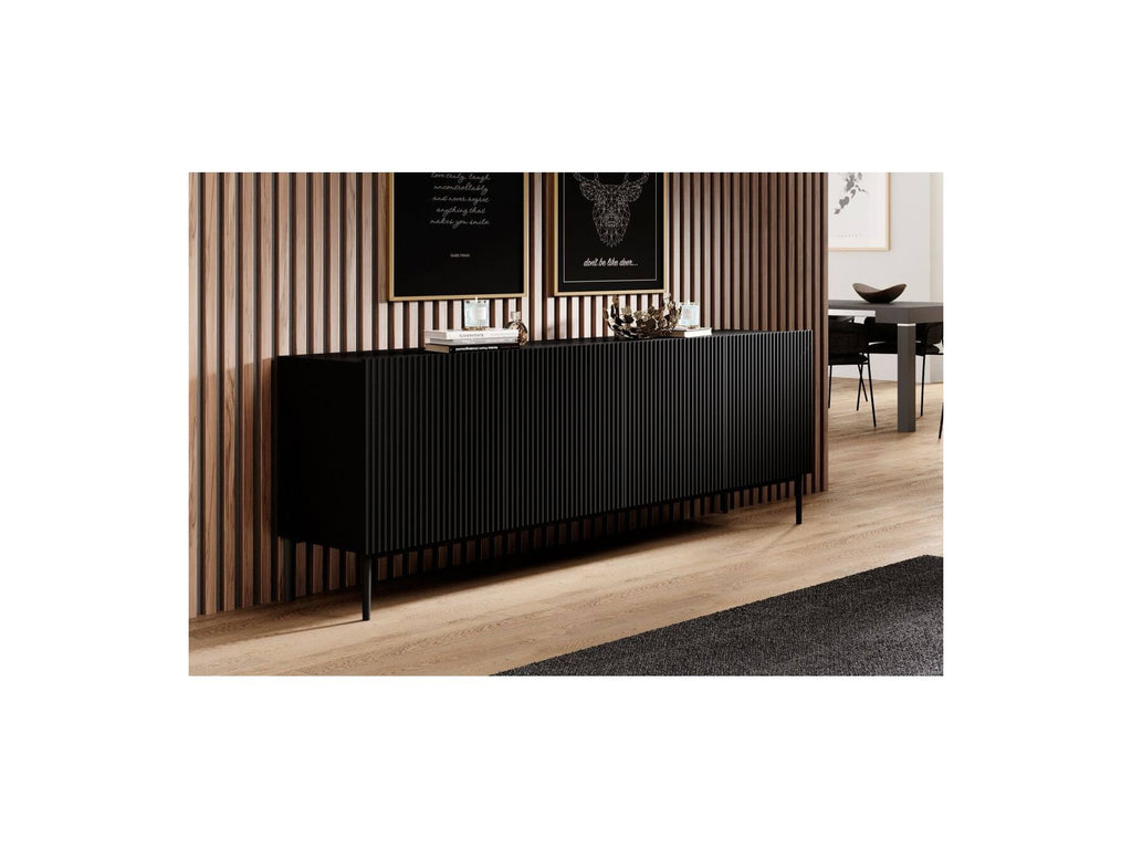 Kasha - Buffet 4 Portes - Pieds Noir