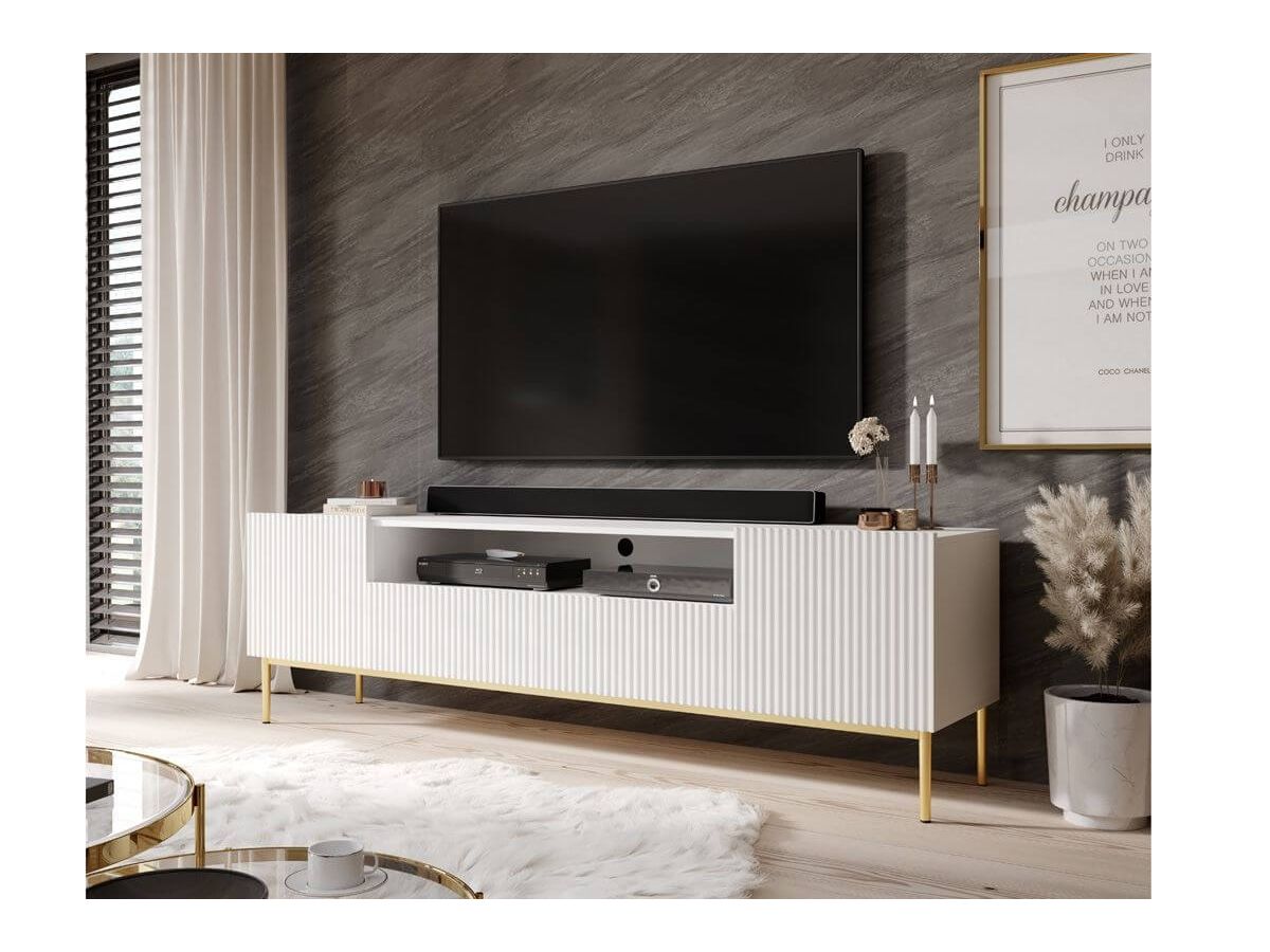 Kasha - Mueble de TV con nicho - Patas doradas