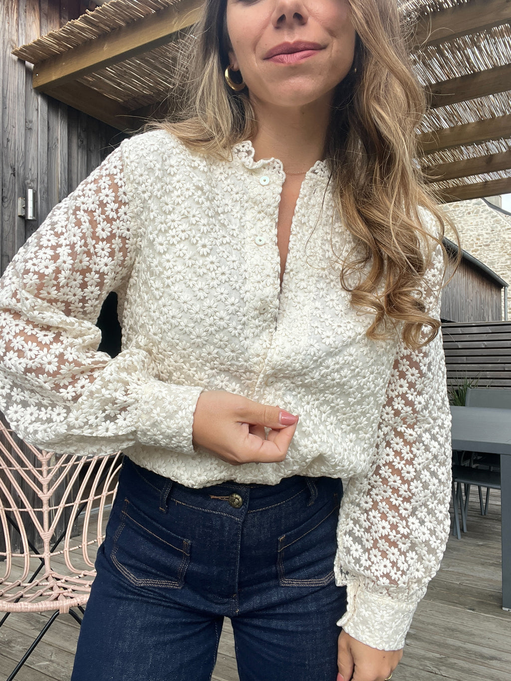 Blusa bordada Isaure