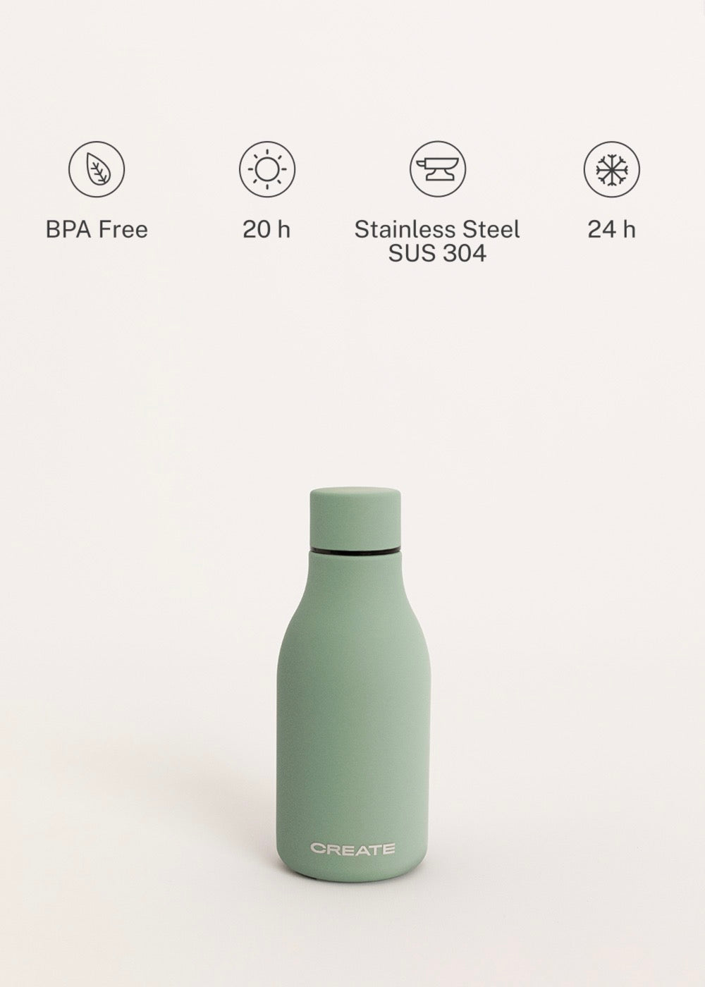 Bottle Studio - Bouteille Thermos En Acier Inoxydable 350Ml - Vert Sauge