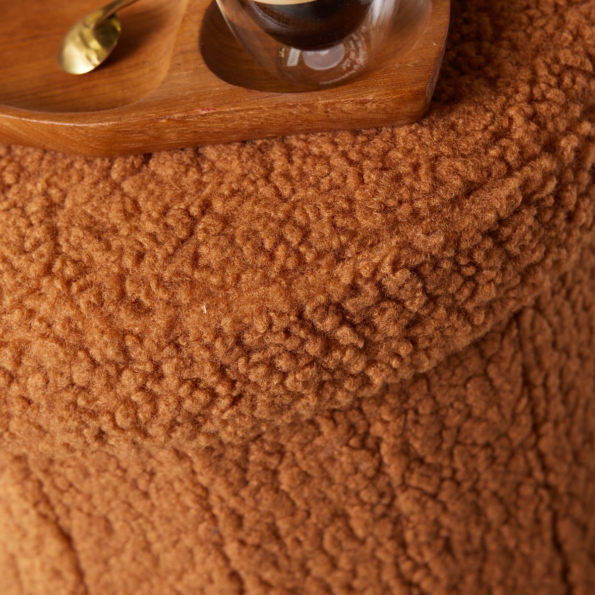 Moka - Pouf Pliable Teddy - Bronze