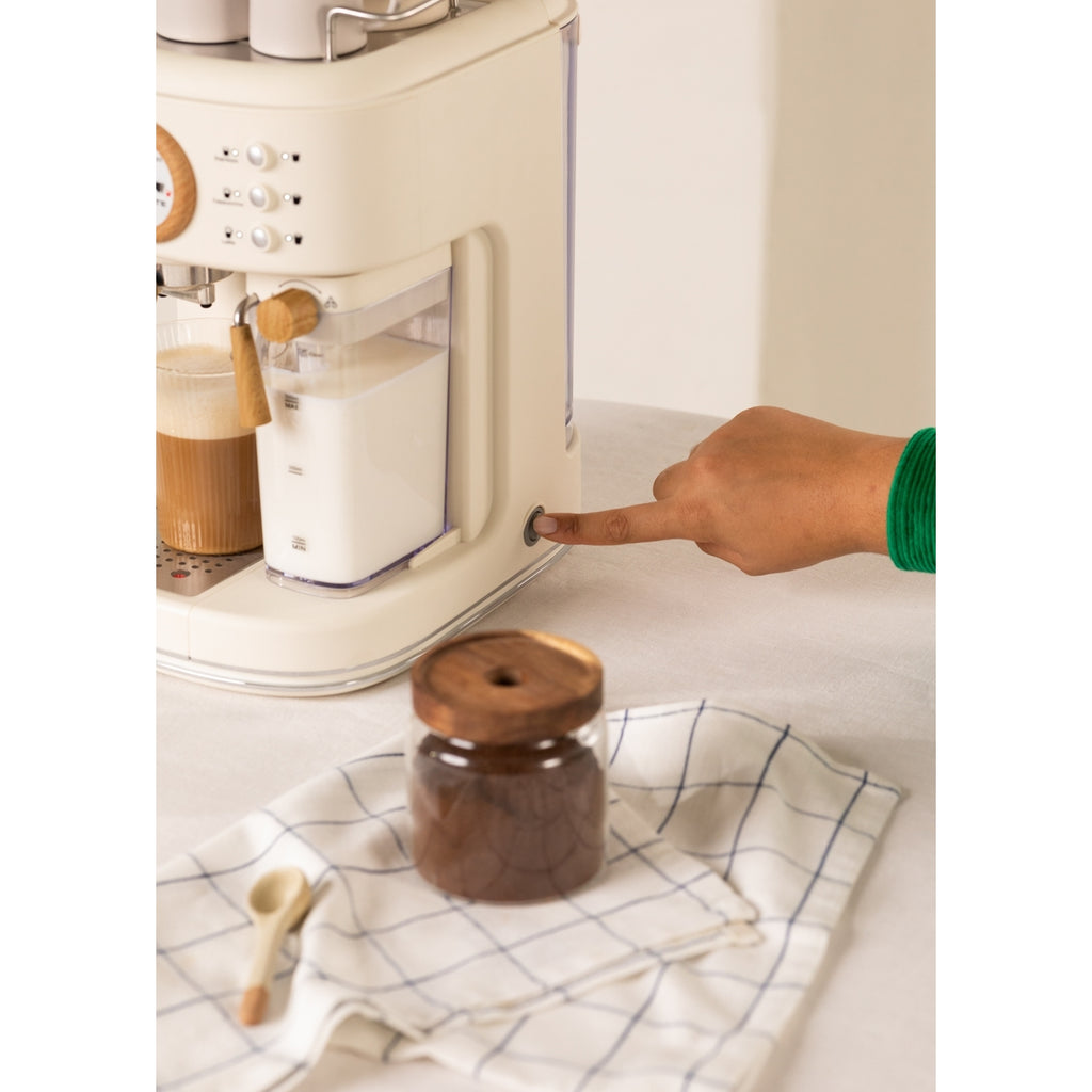 Thera Retro Pro - Machine À Café Expresso Semi-Automatique 20 Bars - Blanc Cassé