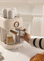 Thera Retro Pro - Semi-Automatic 20-Bar Espresso Coffee Machine - Sand