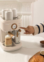 Thera Retro Pro - Semi-Automatic 20-Bar Espresso Coffee Machine - Sand