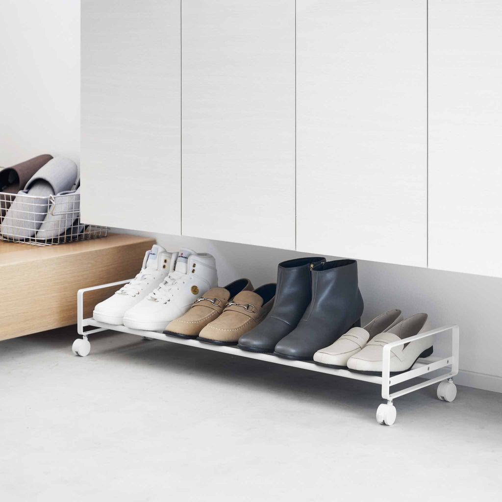 Zapatero con ruedas Tower - Blanco