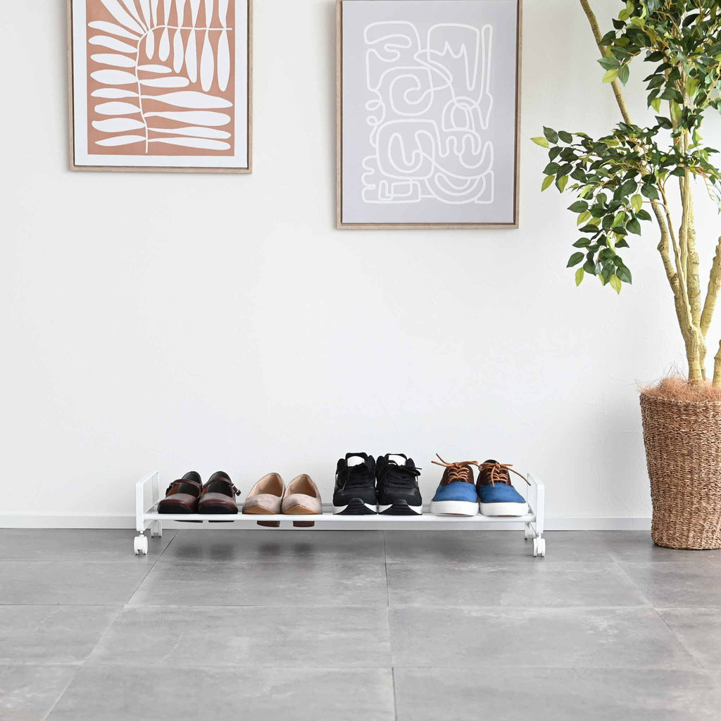 Zapatero con ruedas Tower - Blanco