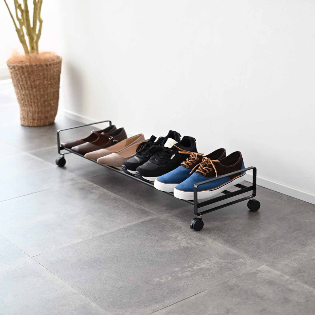 Zapatero con ruedas Tower - Negro