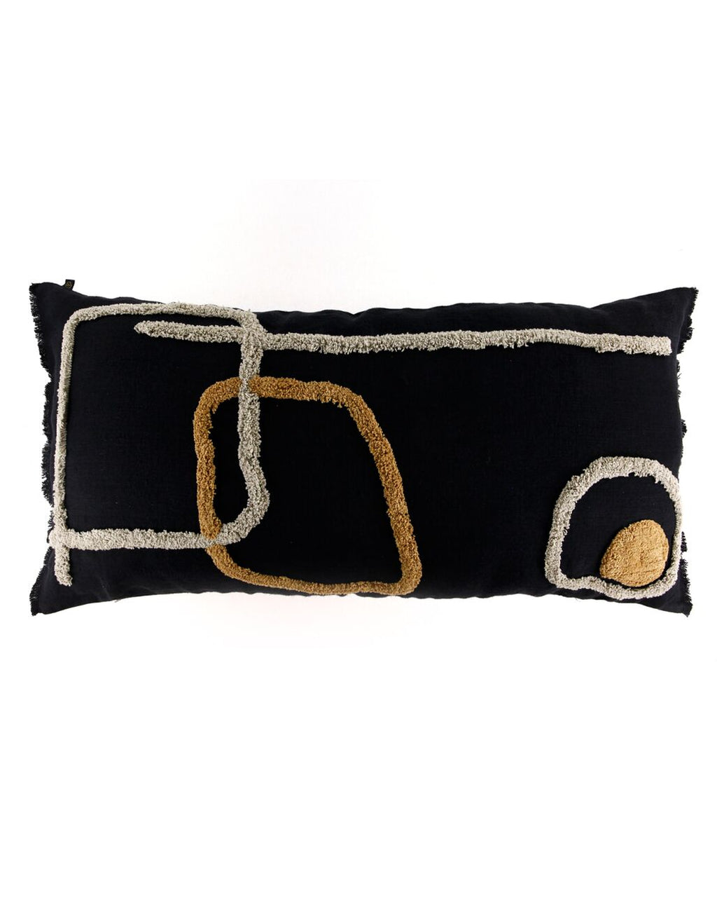 Housse De Coussin Tikri - Noir