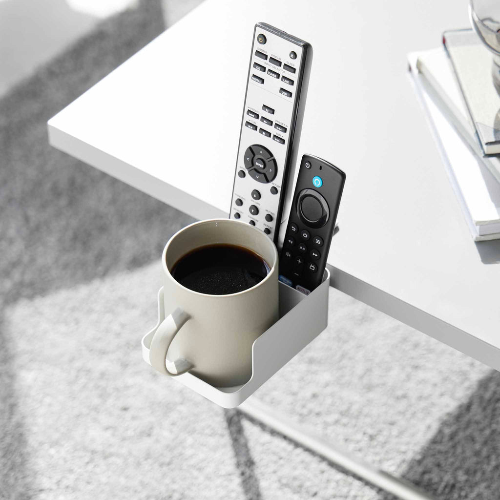Soporte para smartphone y portavasos de escritorio Tower - Blanco