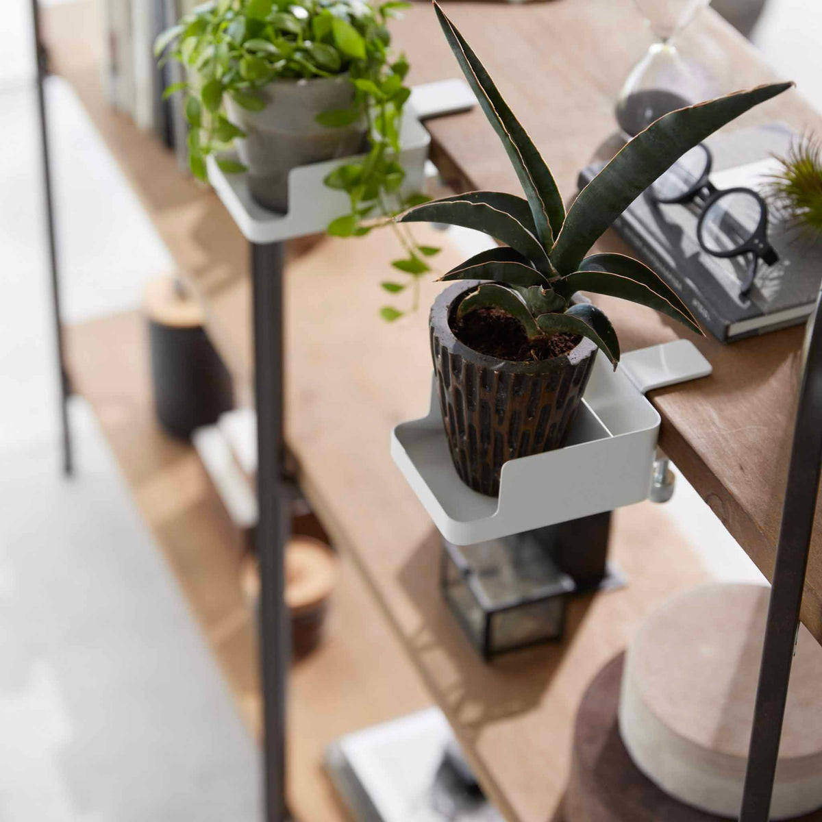 Soporte para smartphone y portavasos de escritorio Tower - Blanco