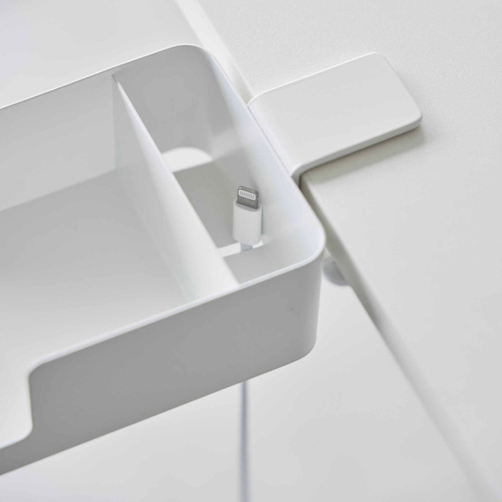 Soporte para smartphone y portavasos de escritorio Tower - Blanco