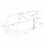 Soporte para smartphone y portavasos de escritorio Tower - Blanco
