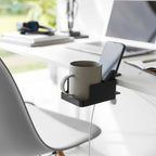 Soporte para smartphone y portavasos de escritorio Tower - Negro