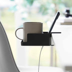 Soporte para smartphone y portavasos de escritorio Tower - Negro