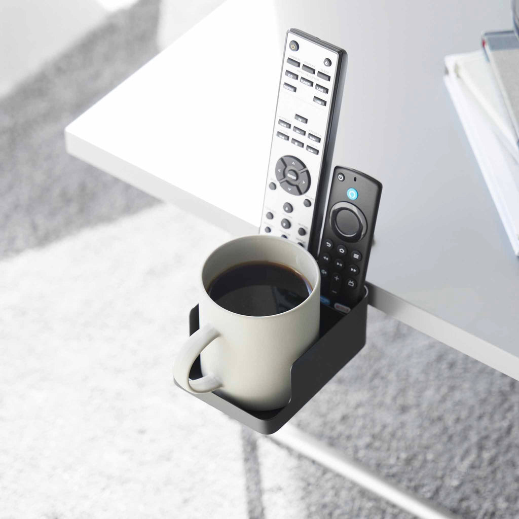 Soporte para smartphone y portavasos de escritorio Tower - Negro