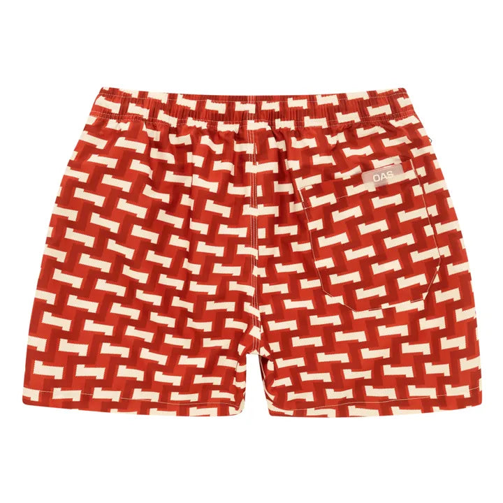 Short De Bain Layer Zig - Rouge
