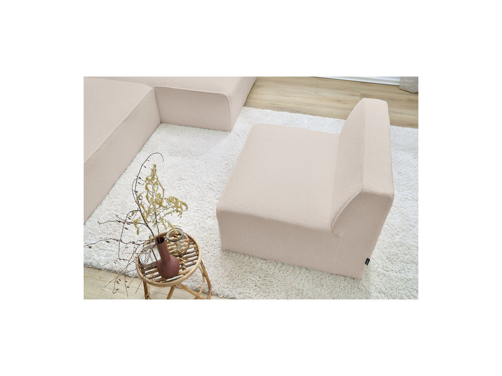 Megeve - One-Seater Armless Chair for Modular Sofa - Bouclé Fabric
