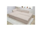 Megeve - Modular Fixed Corner Sofa - Bouclé Fabric - With Pouffe - Left Corner