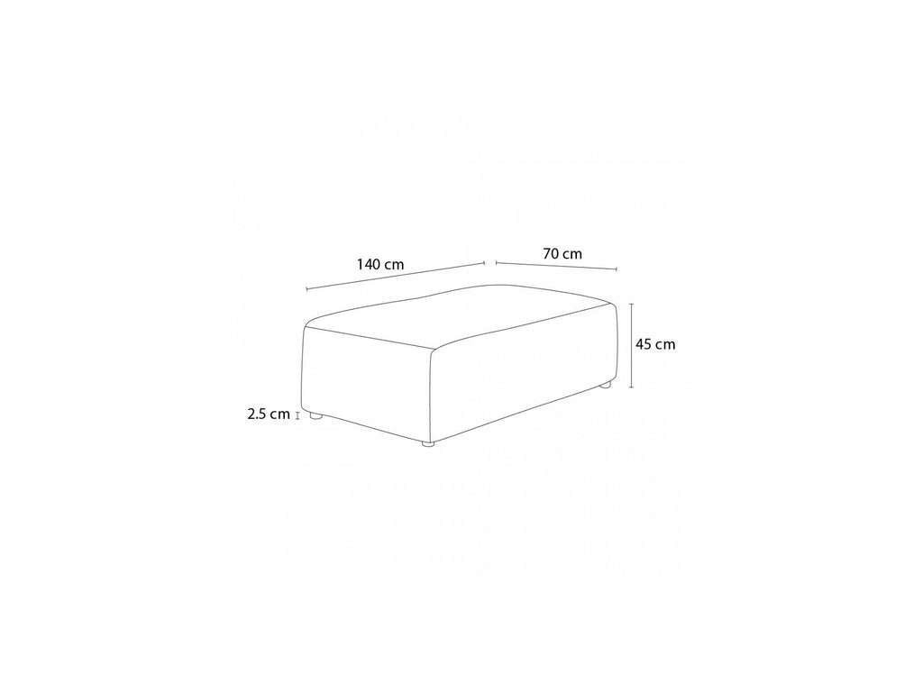 Megeve - Pouffe for Modular Sofa - Bouclé Fabric