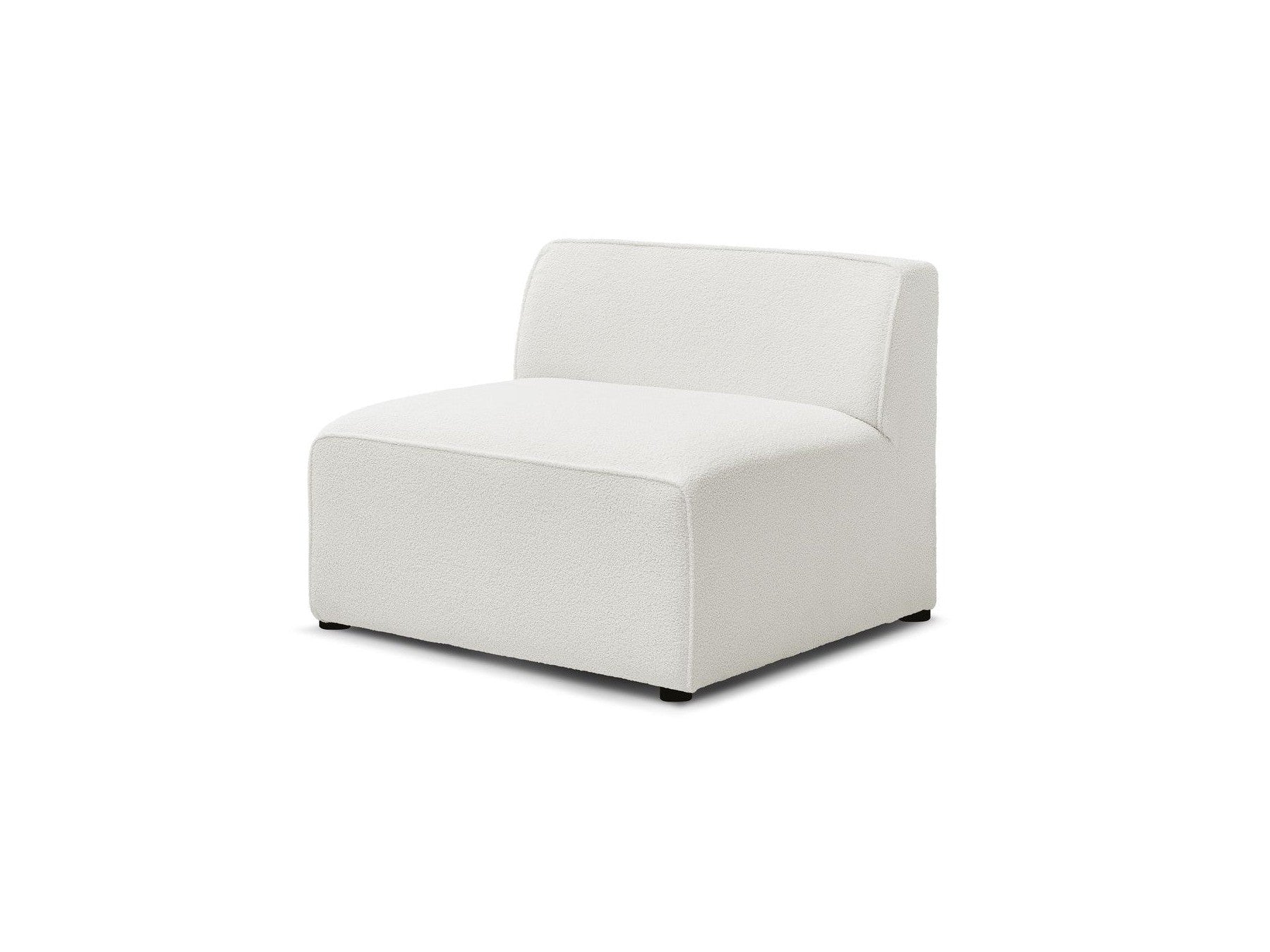 Megeve - One-Seater Armless Chair for Modular Sofa - Bouclé Fabric