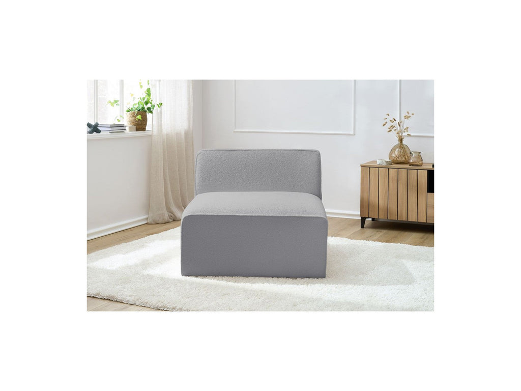 Megeve - One-Seater Armless Chair for Modular Sofa - Bouclé Fabric