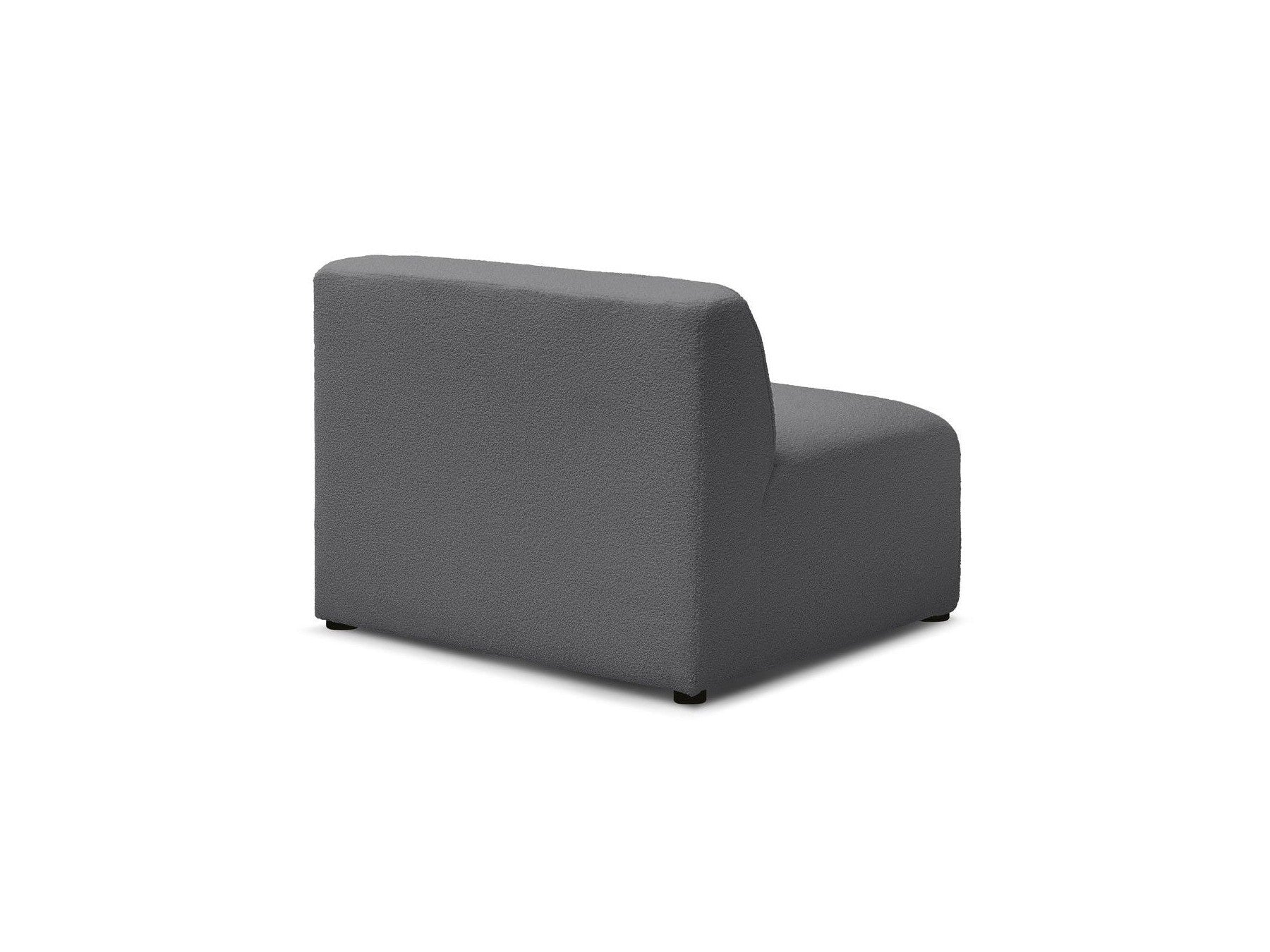Megeve - One-Seater Armless Chair for Modular Sofa - Bouclé Fabric
